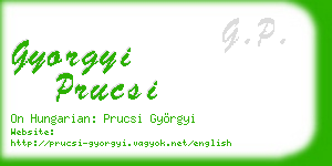 gyorgyi prucsi business card